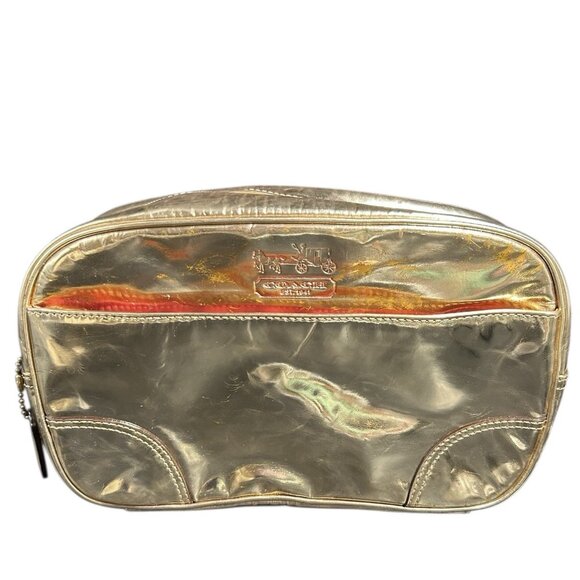 Coach Gold Metallic Make Up/Cosmetic Bag. Limited Edition. - Picture 11 of 13